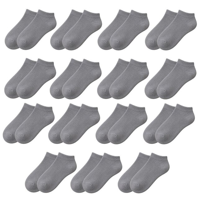 Kit 15 Pares de Meias Soquete Cano Curto Baixo Unissex Masculina Feminina Básica Academia Tênis