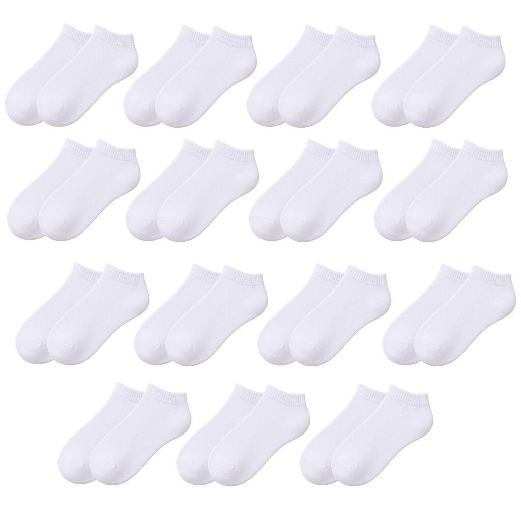 Kit 15 Pares de Meias Soquete Cano Curto Baixo Unissex Masculina Feminina Básica Academia Tênis