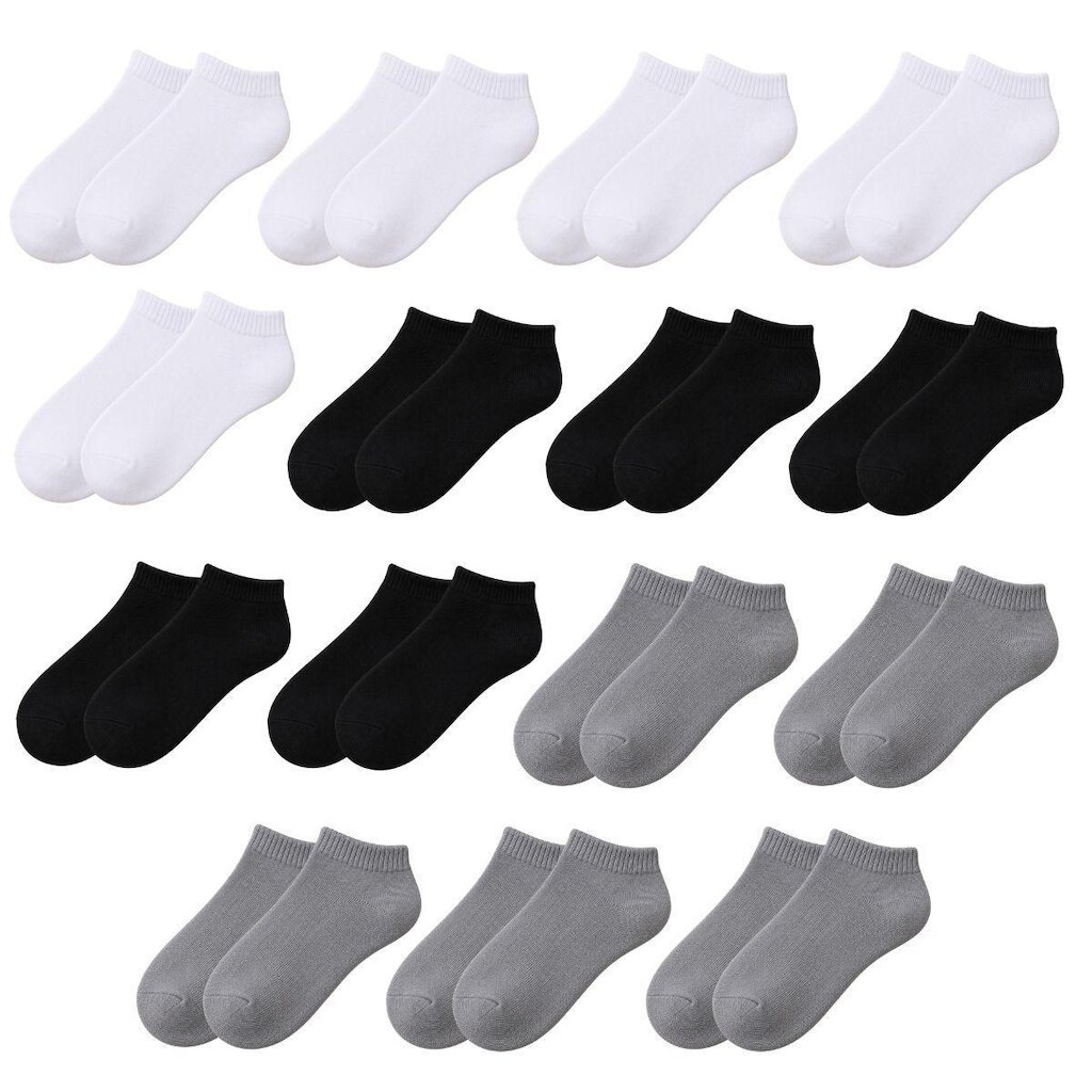 Kit 15 Pares de Meias Soquete Cano Curto Baixo Unissex Masculina Feminina Básica Academia Tênis