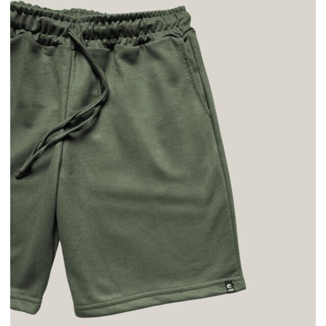Kit 2 Bermuda Masculina Moletom WSS Basic Preto e Verde