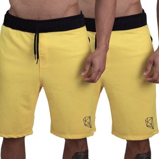 Kit 2 Bermuda Plus Size Moletom Shorts Masculino Tamanho Especial Confortável Treino Academia