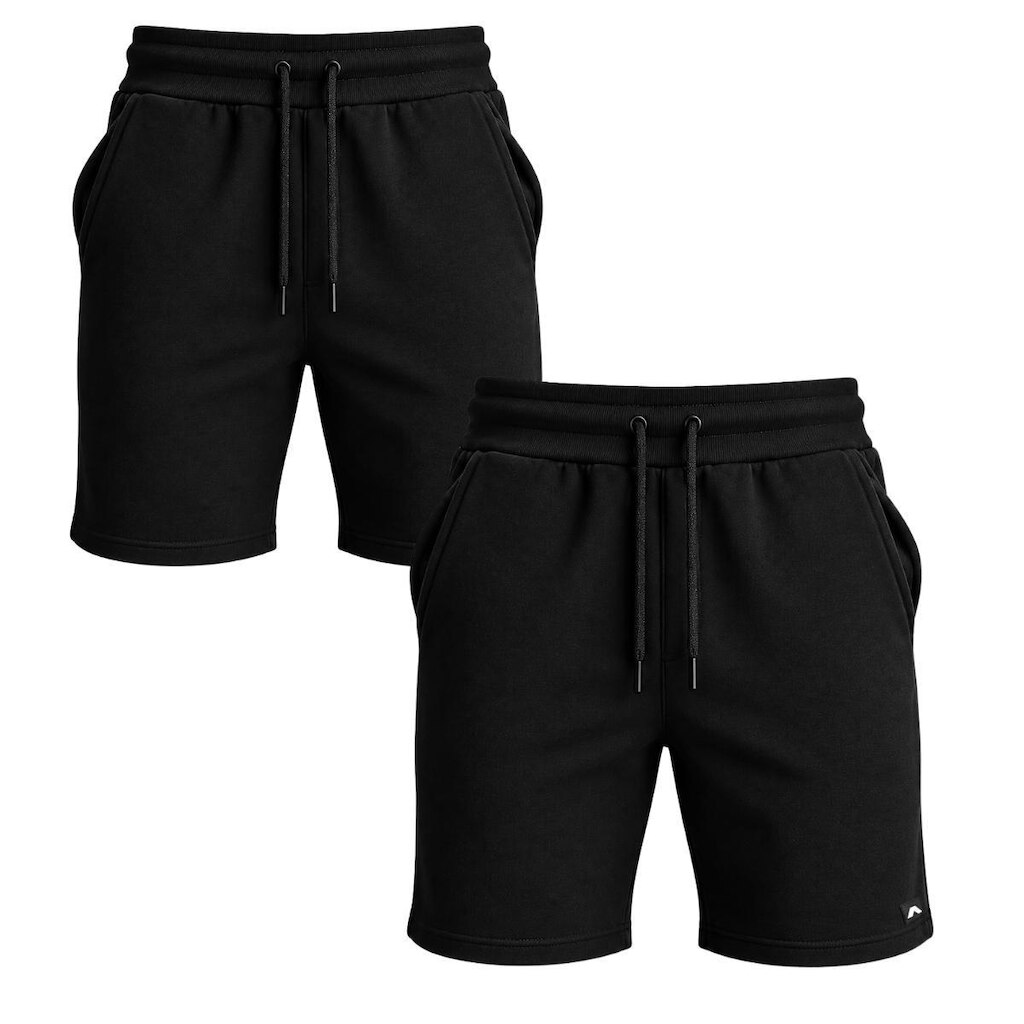 Kit 2 Bermudas Masculina Moletom Short Dagg Algodão Lisa Com Bolsos