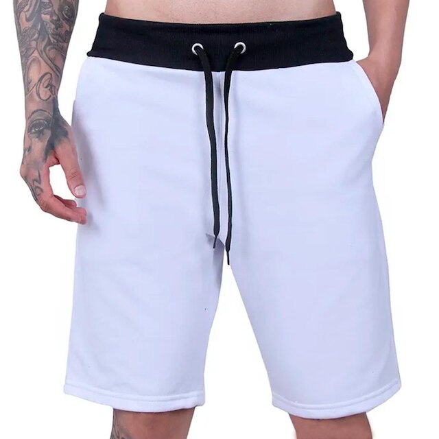 Kit 2 Bermudas Moletom Shorts Com Bolsos Básico Masculino Esportivo Treino