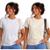 Kit 2 Blusa Baby Look Camiseta Basica Feminina Algodão - Branco