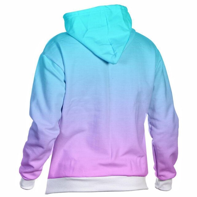 Kit 2 Blusa Moletom De frio Degrade Estampada Com Capuz e Bolsos Laterais