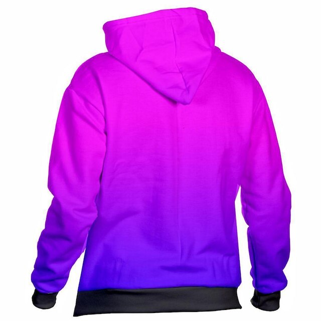 Kit 2 Blusa Moletom De frio Degrade Estampada Com Capuz e Bolsos Laterais