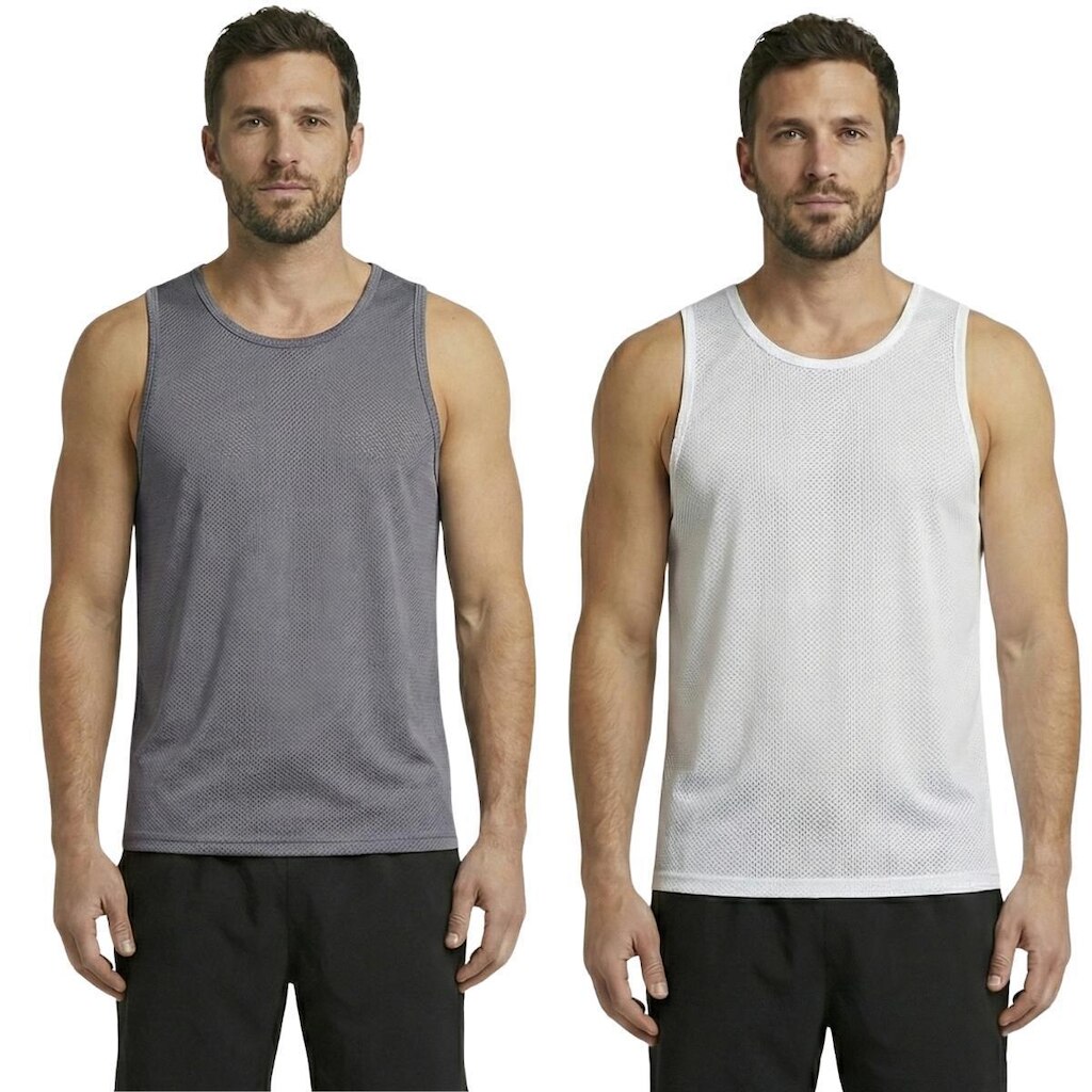 KIT 2 Blusa Regata Adulto Maculina Dry Bella Fiore Regata Esportiva Masculina Camiseta Respirável