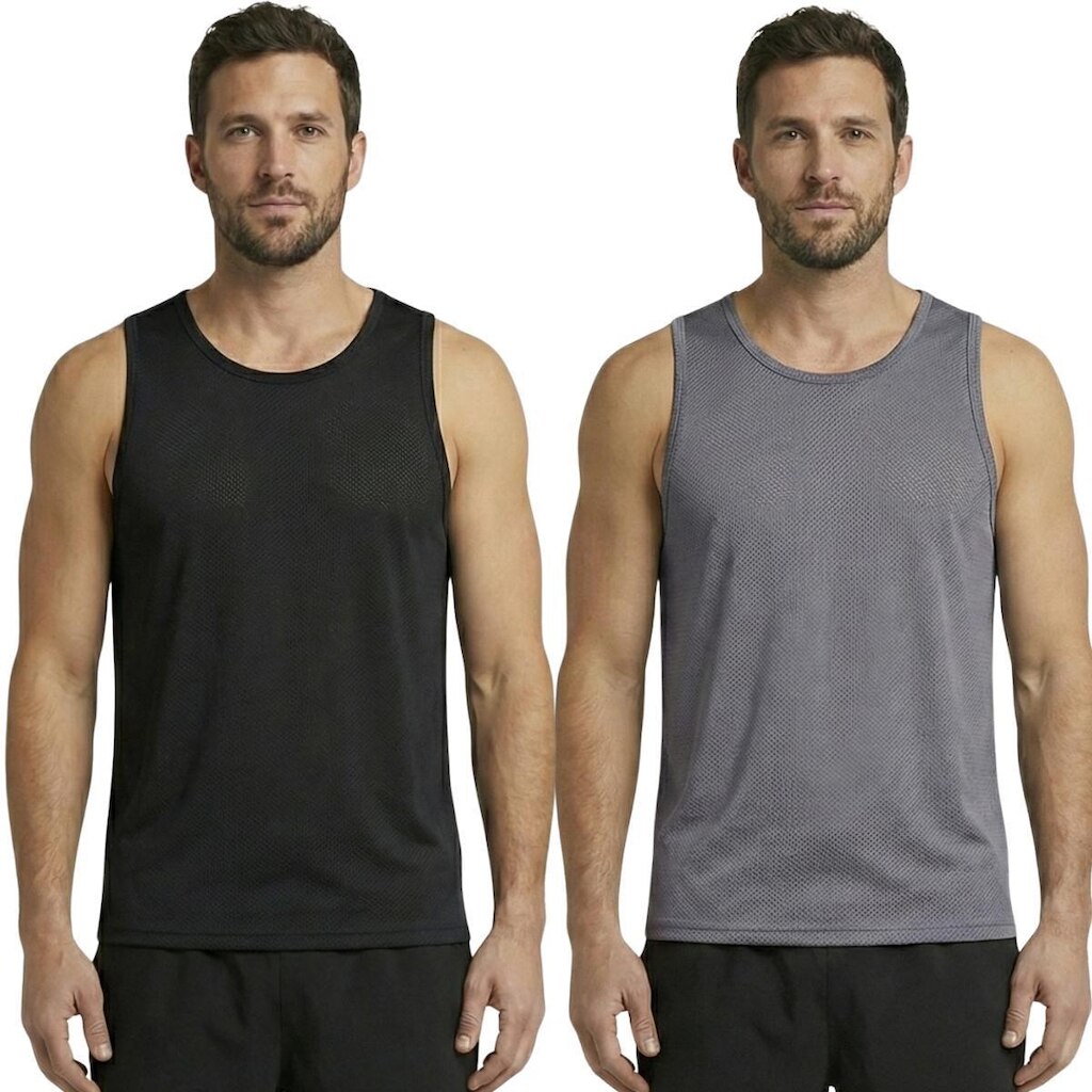 KIT 2 Blusa Regata Adulto Maculina Dry Bella Fiore Regata Esportiva Masculina Camiseta Respirável