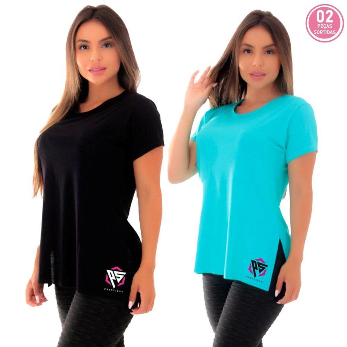 KIT 2 BLUSAS COMPRIDA ACADEMIA TAPA BUMBUM PS Menor preço em KIT 2 BLUSAS COMPRIDA ACADEMIA TAPA BUMBUM PS