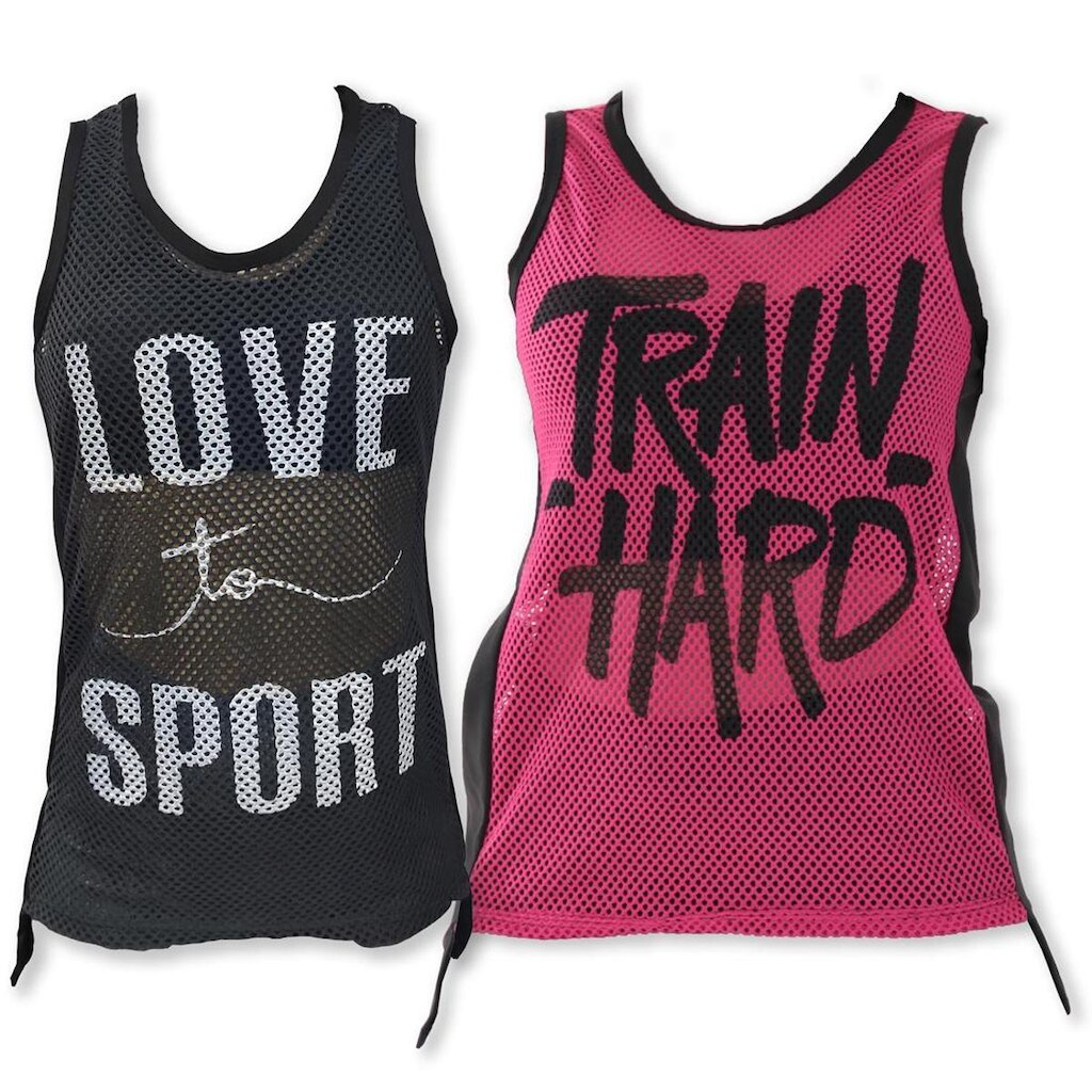 KIT 2 BLUSAS TELA FITNESS ACADEMIA