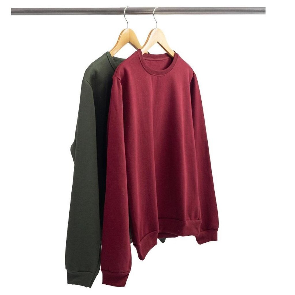 Kit 2 Blusões Moletom Feminino Flanelado Careca Sem Capuz
