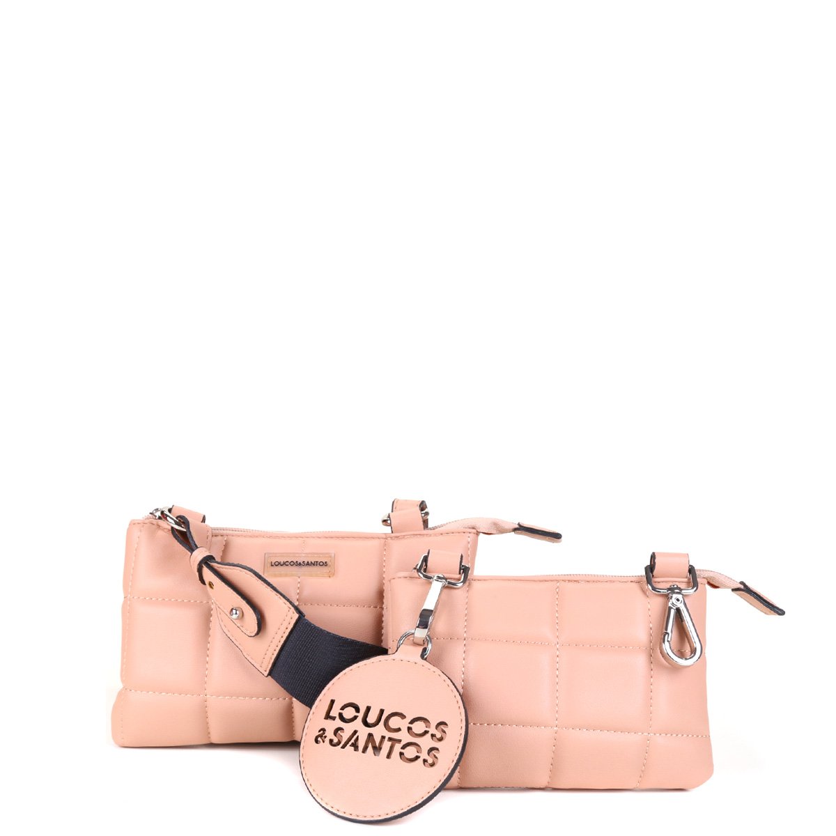 Kit 2 Bolsas Loucos & Santos Matelassê Feminina - Nude Menor preço em Kit 2 Bolsas Loucos & Santos Matelassê Feminina - Nude