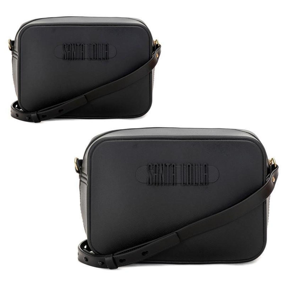 Kit 2 Bolsas Santa SL Lola Feminina Tiracolo Lisa Blogueira Preta Menor preço em Kit 2 Bolsas Santa SL Lola Feminina Tiracolo Lisa Blogueira Preta