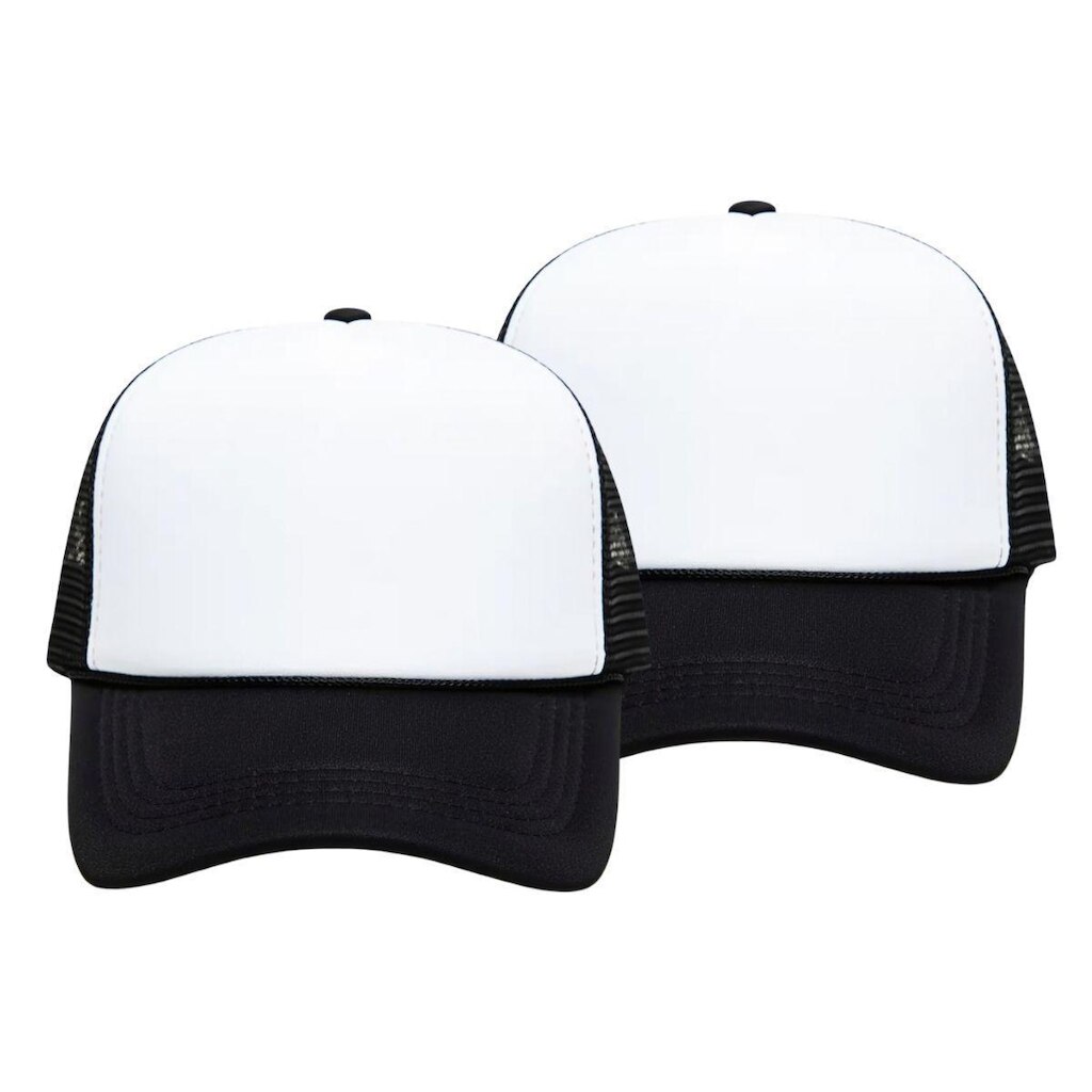 Kit 2 Bonés Trucker Aba Curva Tela Ajustável Snapback