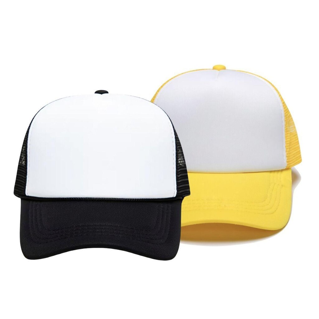 Kit 2 Bonés Trucker Aba Curva Tela Ajustável Snapback
