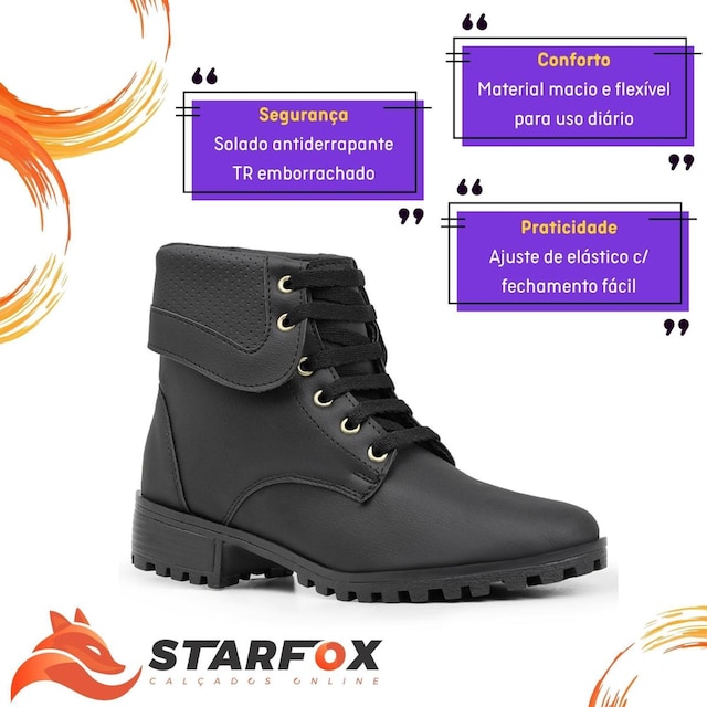 Kit 2 Botas Mid Coturno Cano Médio Feminino