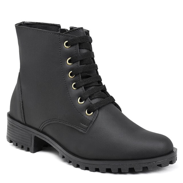 Kit 2 Botas Mid Coturno Cano Médio Feminino