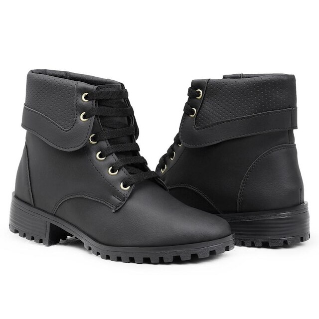 Kit 2 Botas Mid Coturno Cano Médio Feminino