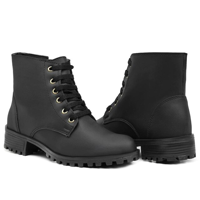 Kit 2 Botas Mid Coturno Cano Médio Feminino