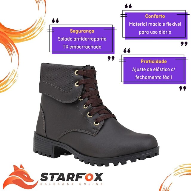 Kit 2 Botas Mid Coturno Cano Médio Feminino