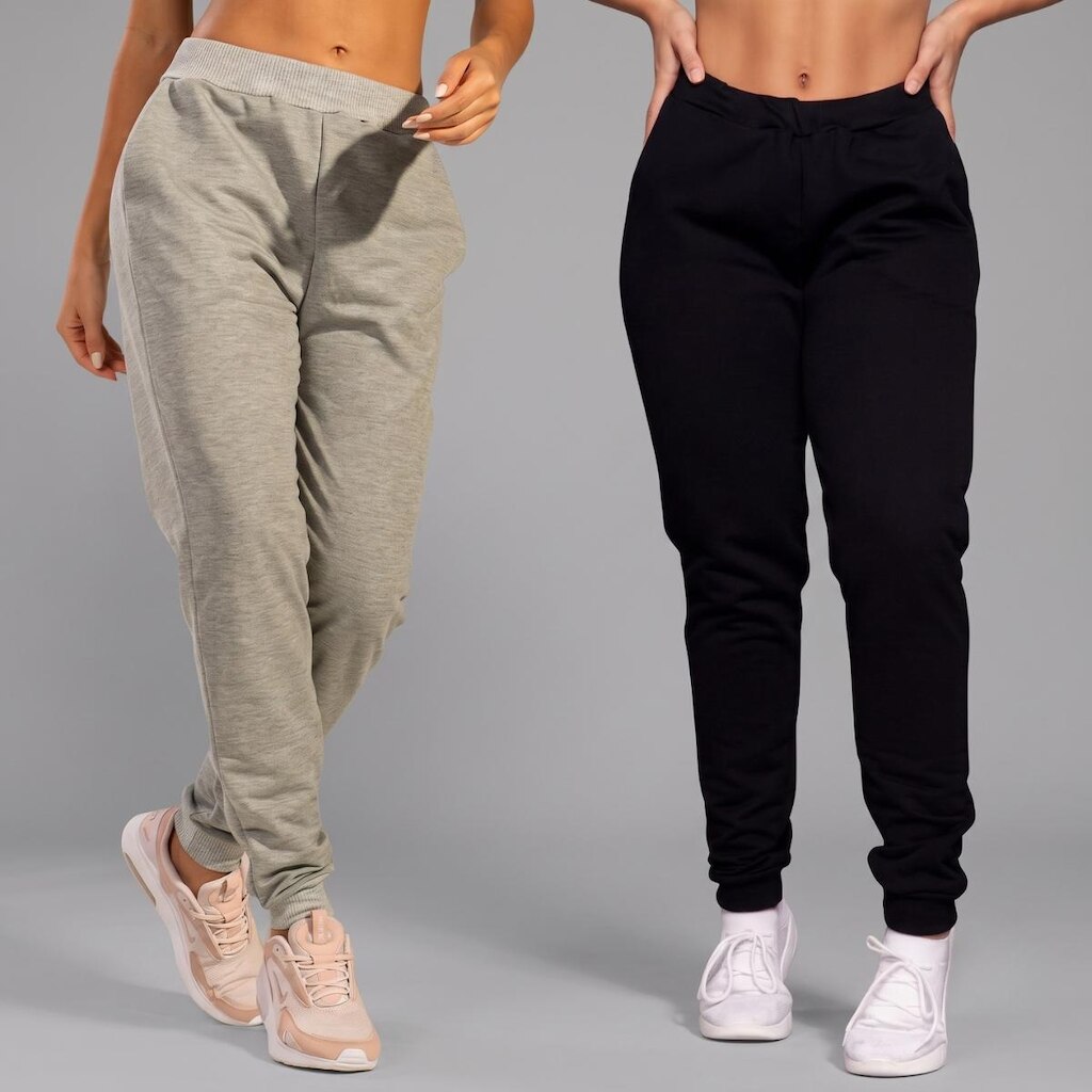 KIT 2 Calça Esportiva Jogger Moletinho Fitness Vekyo Com Elástico Roupa Para Treino Academia