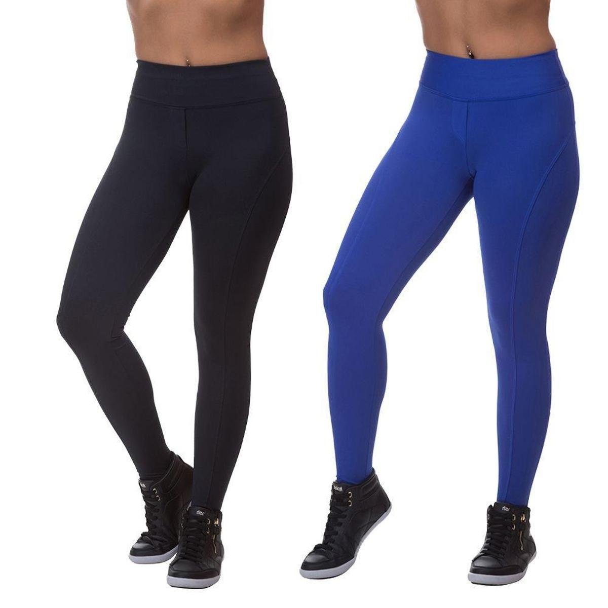 Kit 2 Calça Feminina Legging Montaria Preto e Azul Royal - Feminino - Preto  e Azul Royal - GG - Preto | Zattini