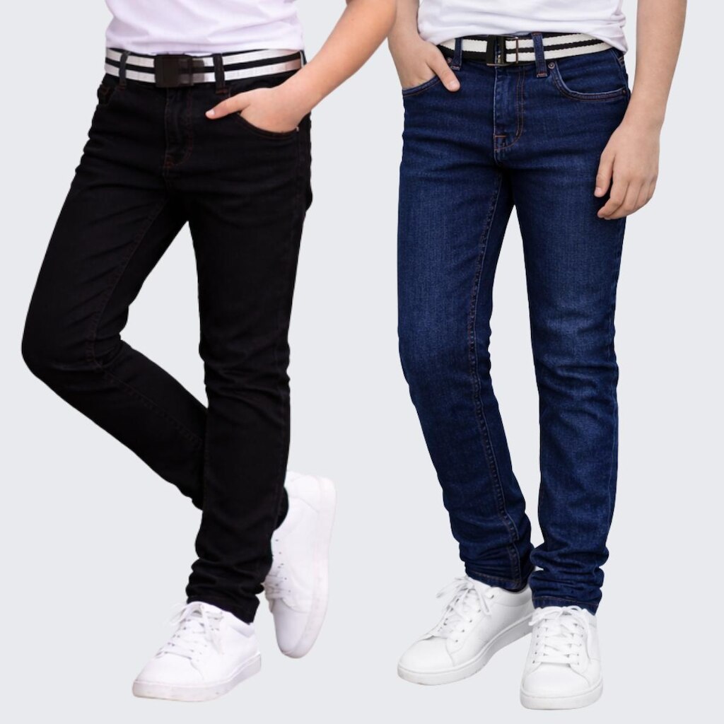 Kit 2 Calça Jeans Infantil Menino Com Cinto