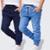 Kit 2 Calça Jogger Infantil Menino Com Punho - Jeans Claro