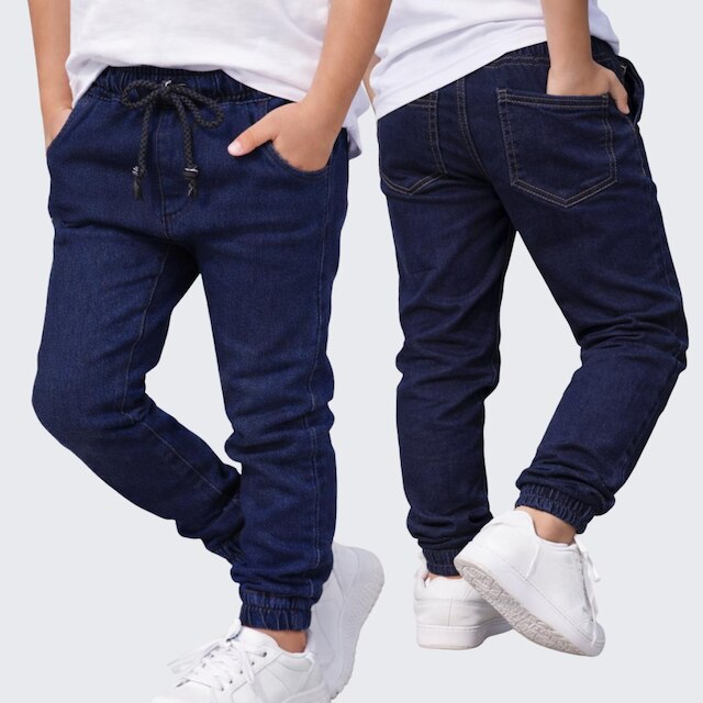 Kit 2 Calça Jogger Infantil Menino Com Punho