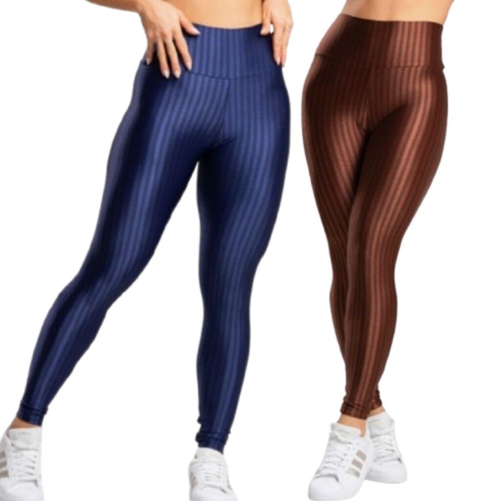 KIT 2 Calça Legging de Academia New Zig 3D Serra e Mar Treino