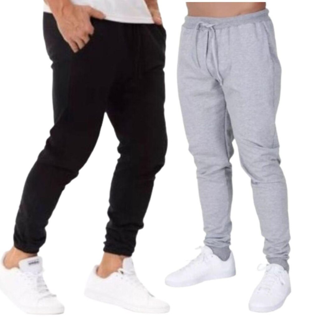 KIT 2 Calça Moletom Jogger Bella Fiore Flanelado Inverno Moda Casual Masculina