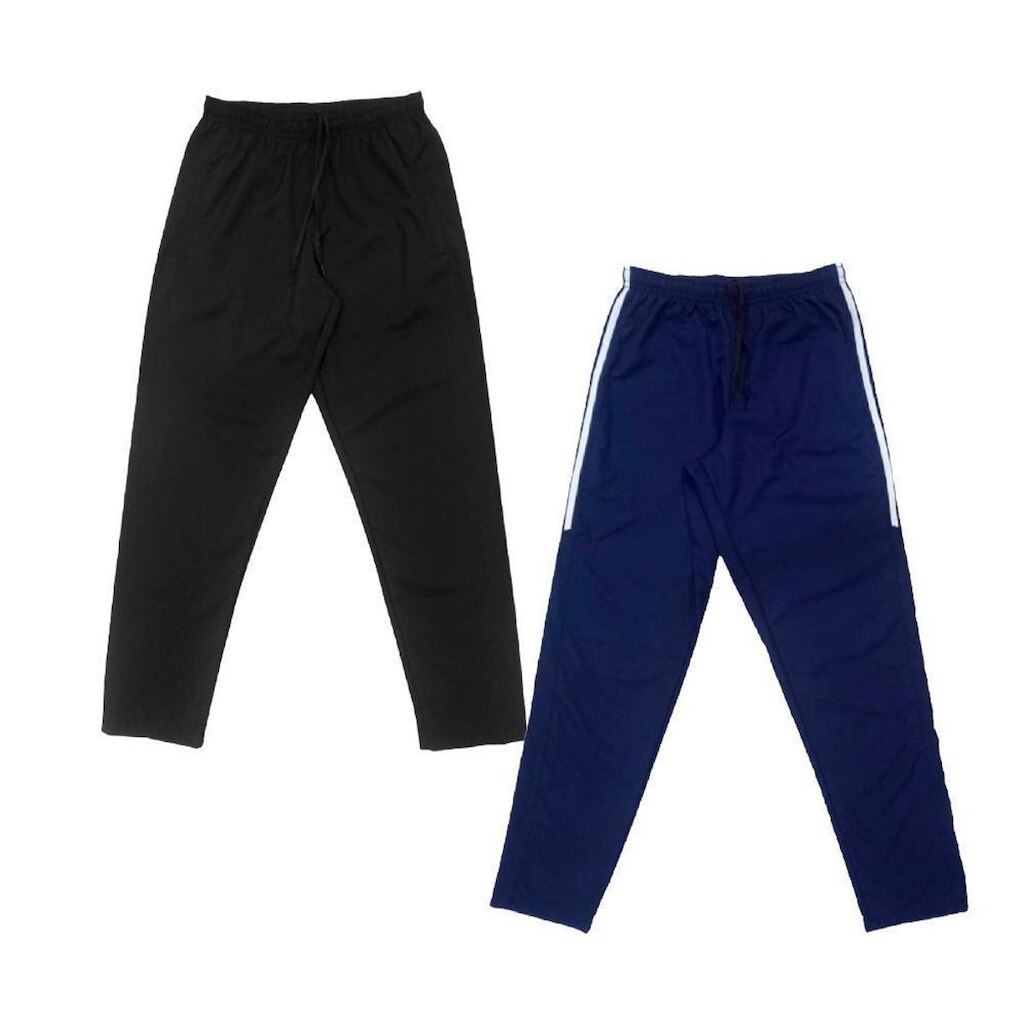 Kit 2 Calças de Tactel Black Bear Lisa Básica Masculina Casual