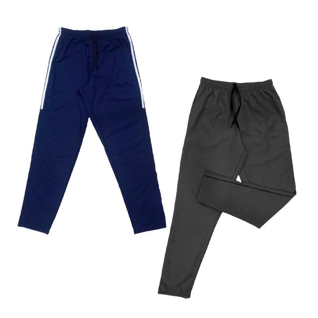 Kit 2 Calças de Tactel Black Bear Lisa Básica Masculina Casual