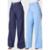 Kit 2 Calças Jeans HNO Jeans Wide Leg Lisa Azul e Azul Claro - Azul