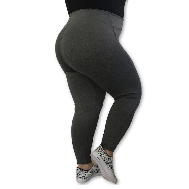 Kit 2 Calças Legging Plus Size Heide Ribeiro Leg Basic Suplex