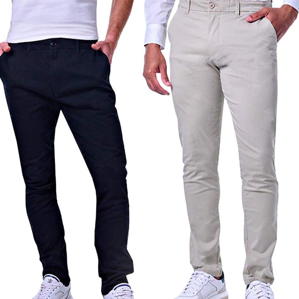 Kit 2 Calças Masculinas Chino