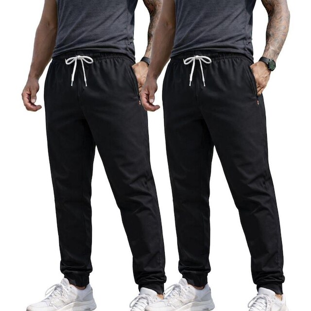 Kit 2 Calças Masculinas Dry Esportiva Treino Academia Com Bolsos Corrida Caminhada Casual Esporte