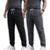 Kit 2 Calças Masculinas Dry Esportiva Treino Academia Com Bolsos Corrida Caminhada Casual Esporte - Preto+Cinza