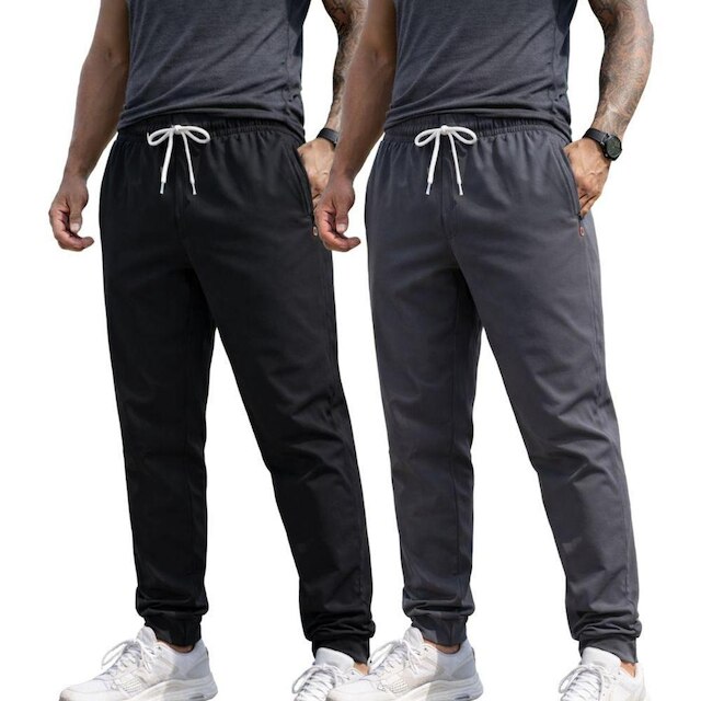 Kit 2 Calças Masculinas Dry Esportiva Treino Academia Com Bolsos Corrida Caminhada Casual Esporte