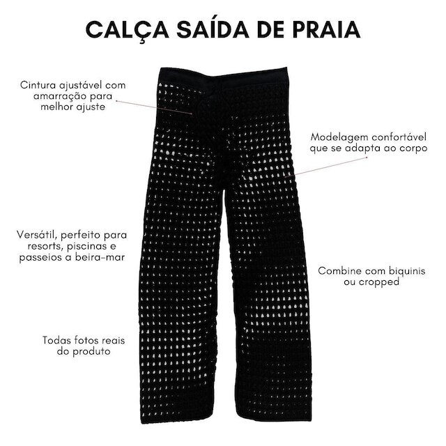 Kit 2 Calças Saída de Praia em Tricot Flare