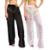 Kit 2 Calças Saída de Praia em Tricot Flare - Preto+Branco