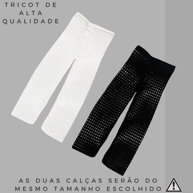 Kit 2 Calças Saída de Praia em Tricot Flare
