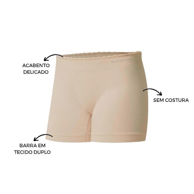Kit 2 Calcinhas Boxer Sem Costura Infantil Selene Feminina