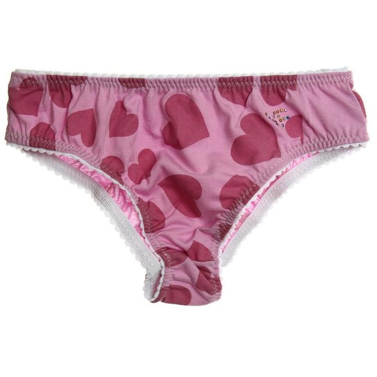 Kit 2 Calcinhas Coração E Viva Flor - Rosa