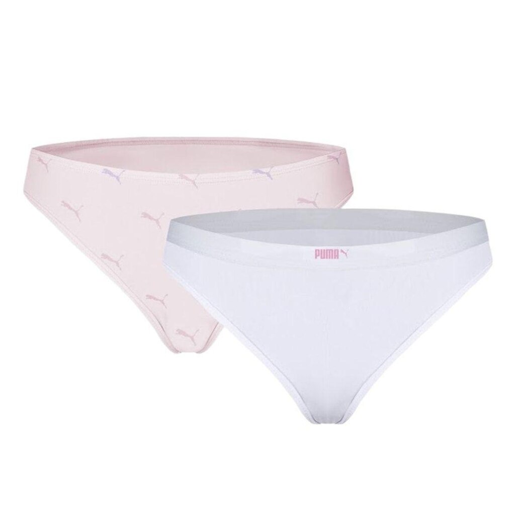 Kit 2 Calcinhas Puma Microfibra Feminina - Rosa e Branco G