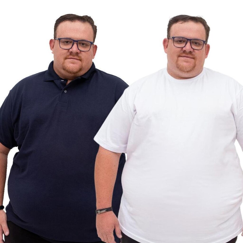 Kit 2 Camisa Gola Polo Com Botao Plus Size Manga Curta Piquet Masculina Caimento Perfeito Lisa