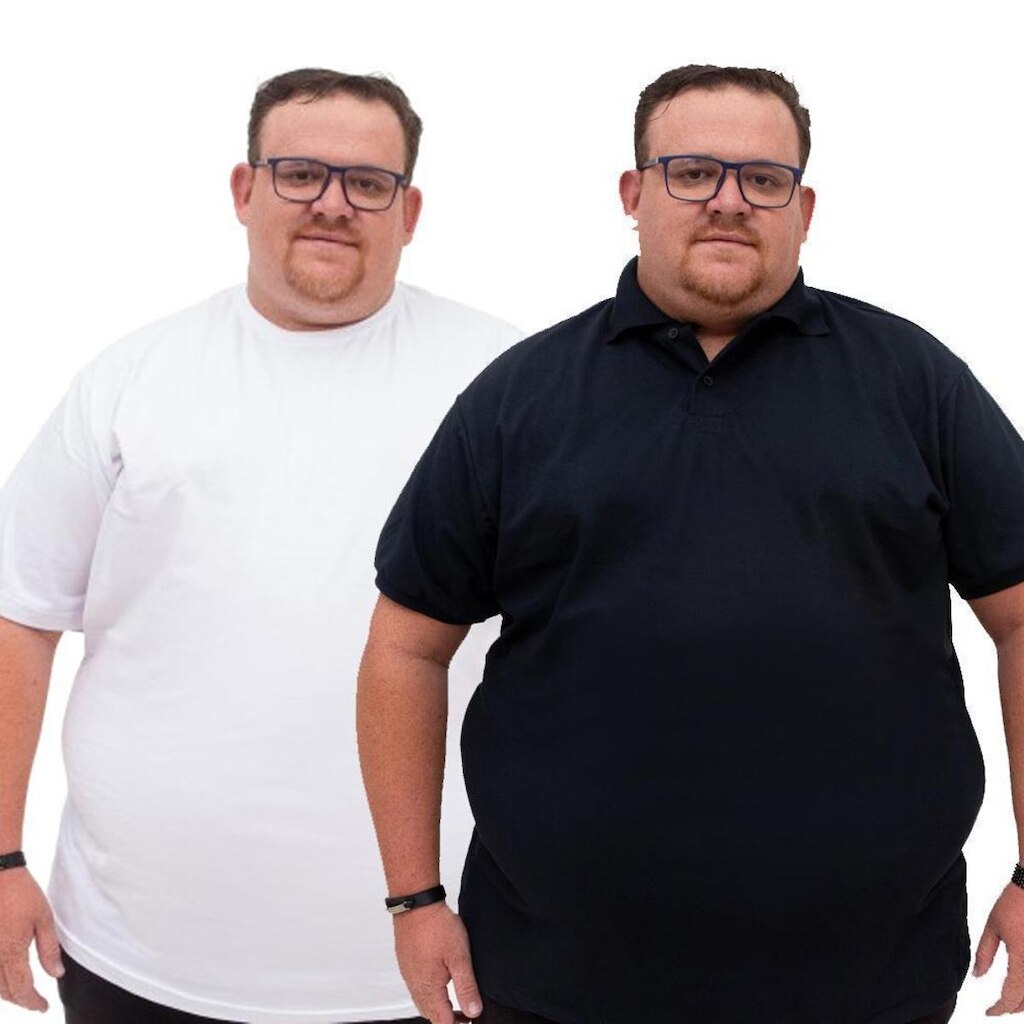 Kit 2 Camisa Gola Polo Com Botao Plus Size Manga Curta Piquet Masculina Caimento Perfeito Lisa