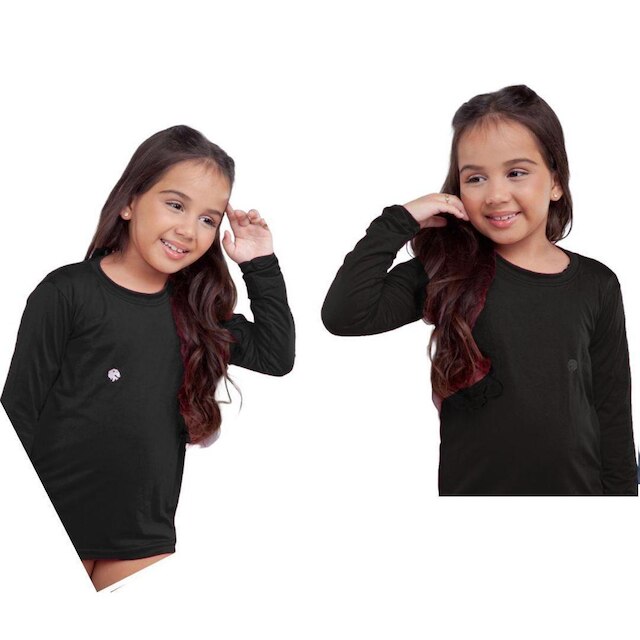 Kit 2 Camisa Infantil Térmica Uv50+ Proteção Solar Menina