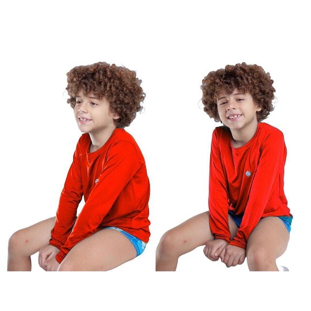 Kit 2 Camisa Infantil Térmica Uv50+ Proteção Solar Menino
