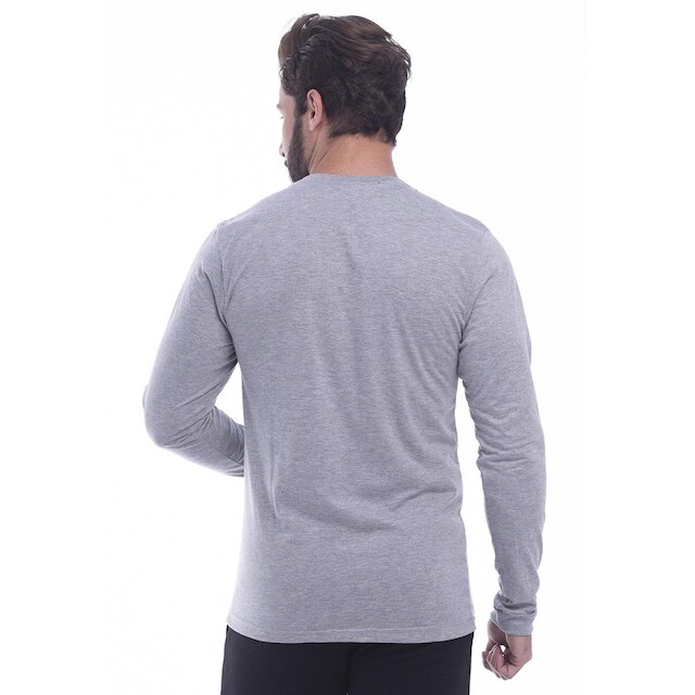Kit 2 Camisa Manga Longa Masculina Lisa Preta e Azul
